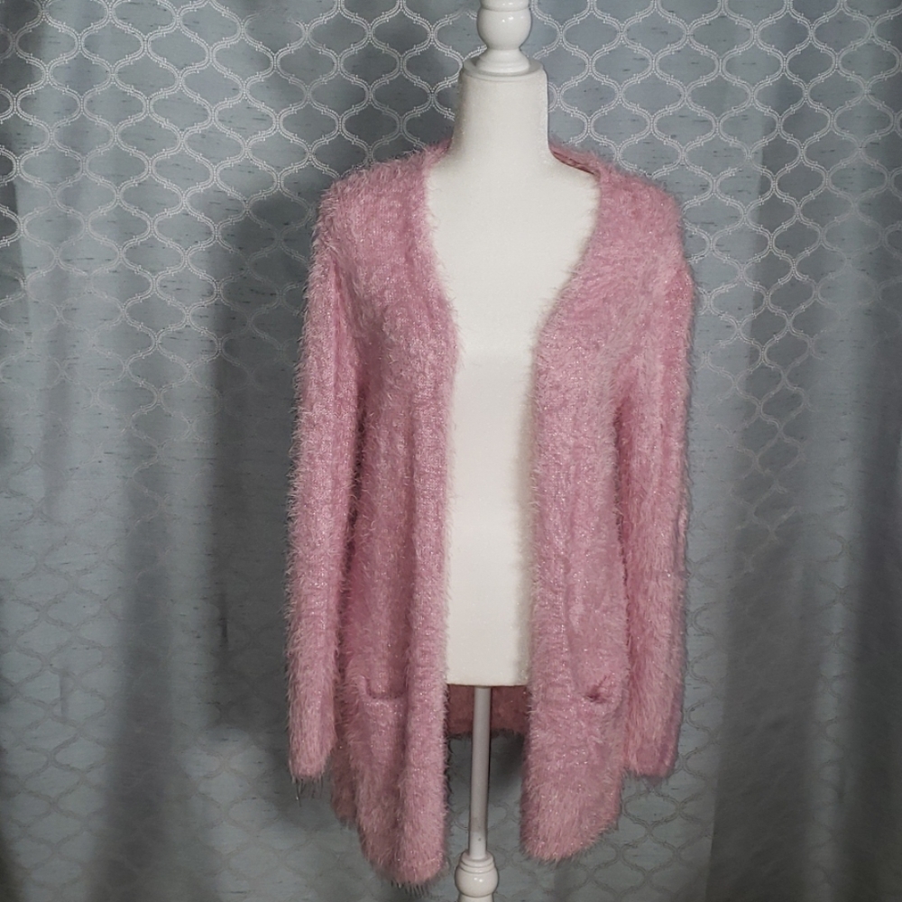 Justice girl's fuzzy cardigan, size 20